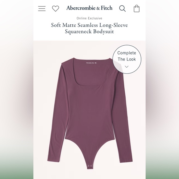 Abercrombie and Fitch seamless long sleeve bodysuit. Size small. Lightly worn. - Picture 2 of 4